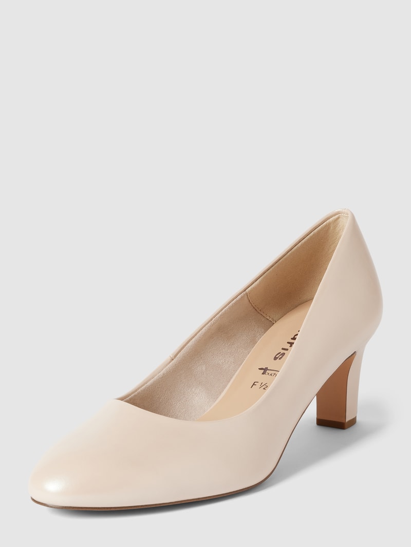 Pumps in Leder-Optik in weiß