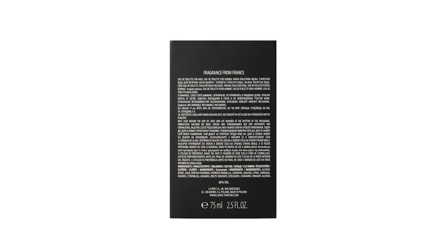 LA RIVE Black Fury Eau de Toilette 75 ml