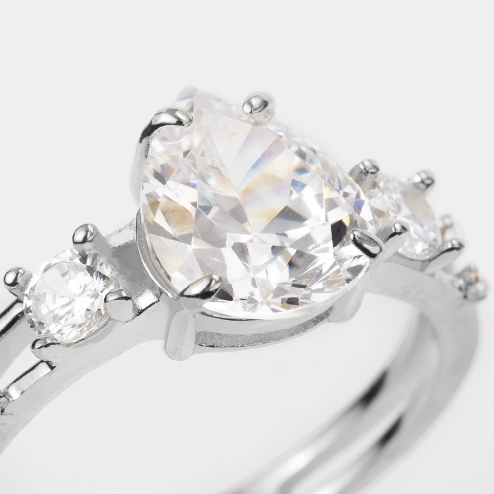 Jacques Lemans Bague pour femme 925 Argent argent Bague