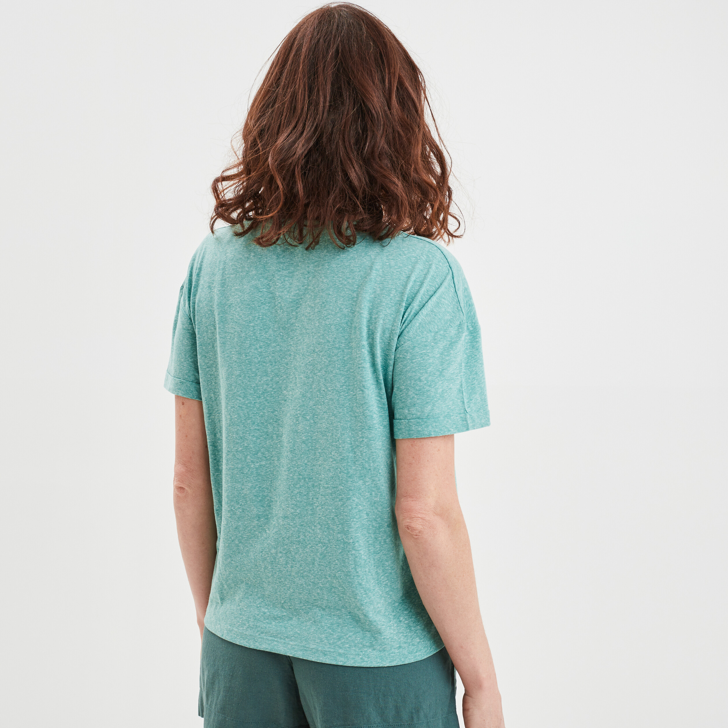 T-shirt manches courtes Creeks vert clair femme | La Halle
