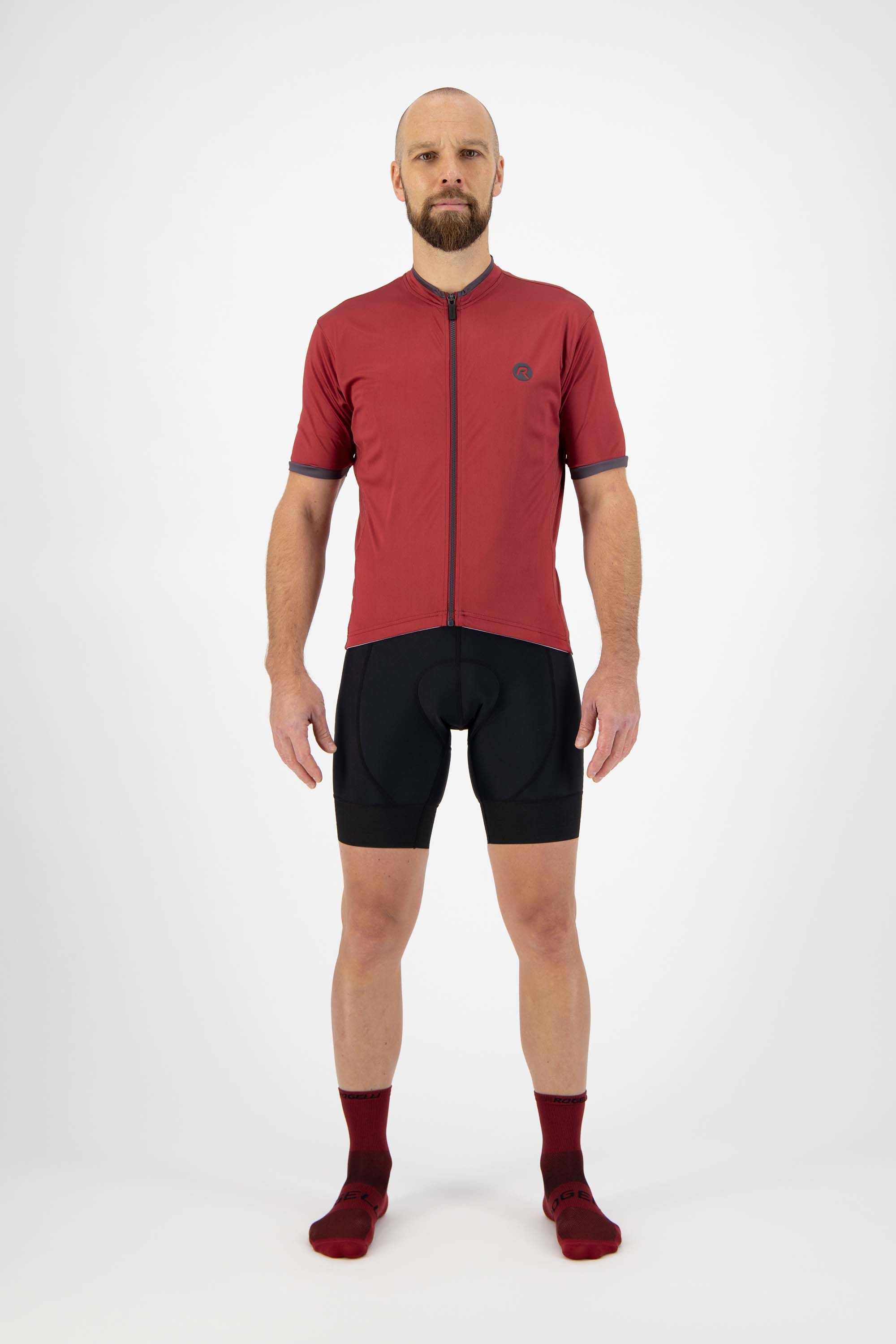 Rogelli Essential Bordeaux Herren Radtrikot
