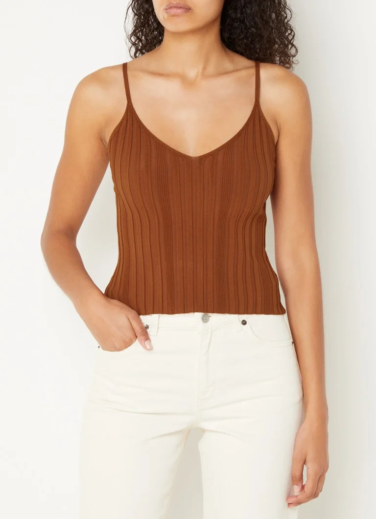 ba&sh Panto top with ribbed structure