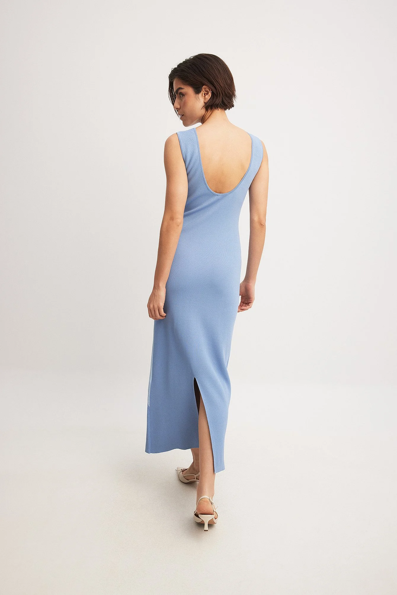 Jacquard-Strick-Midikleid