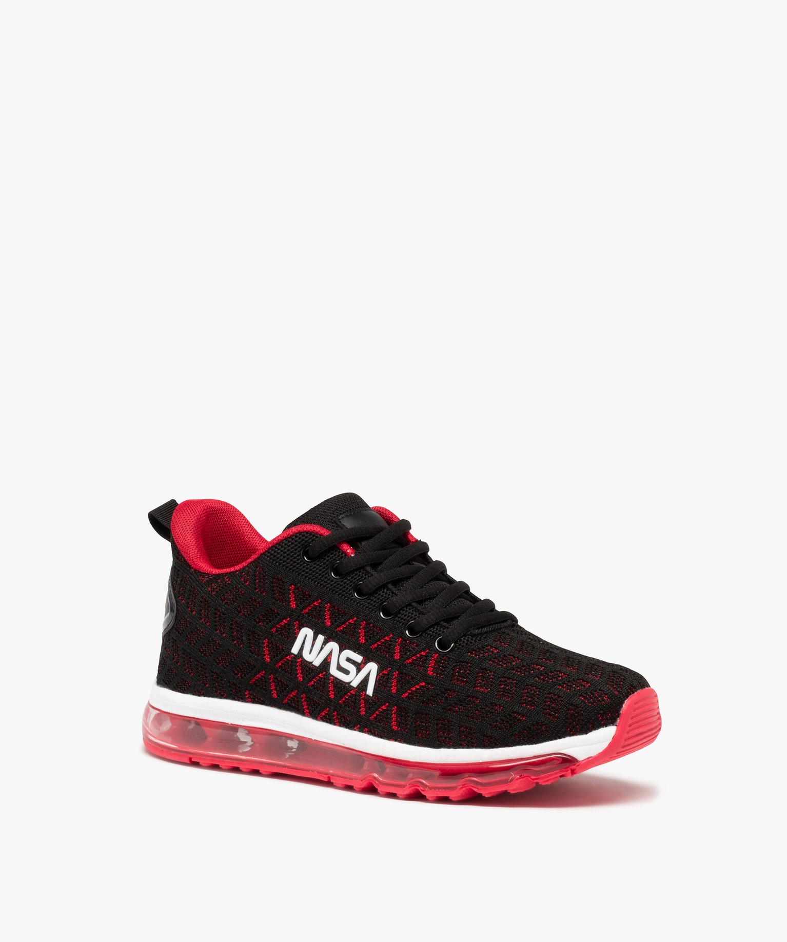 Baskets en maille bicolore fermeture lacets Garçon - Nasa noir | GEMO