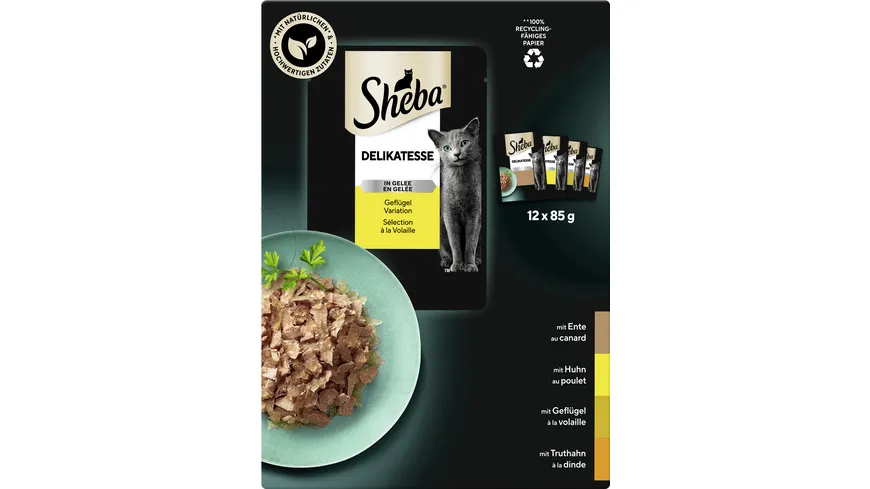 SHEBA® Delikatesse in Gelee Geflügel Variation Portionsbeutel 1020 g