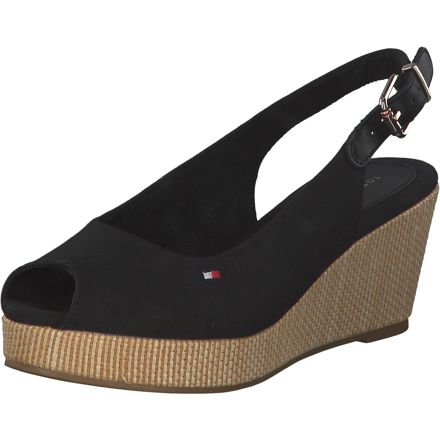 Tommy Hilfiger FW0FW04788, Keilsandaletten, Damen, Schwarz (Black)