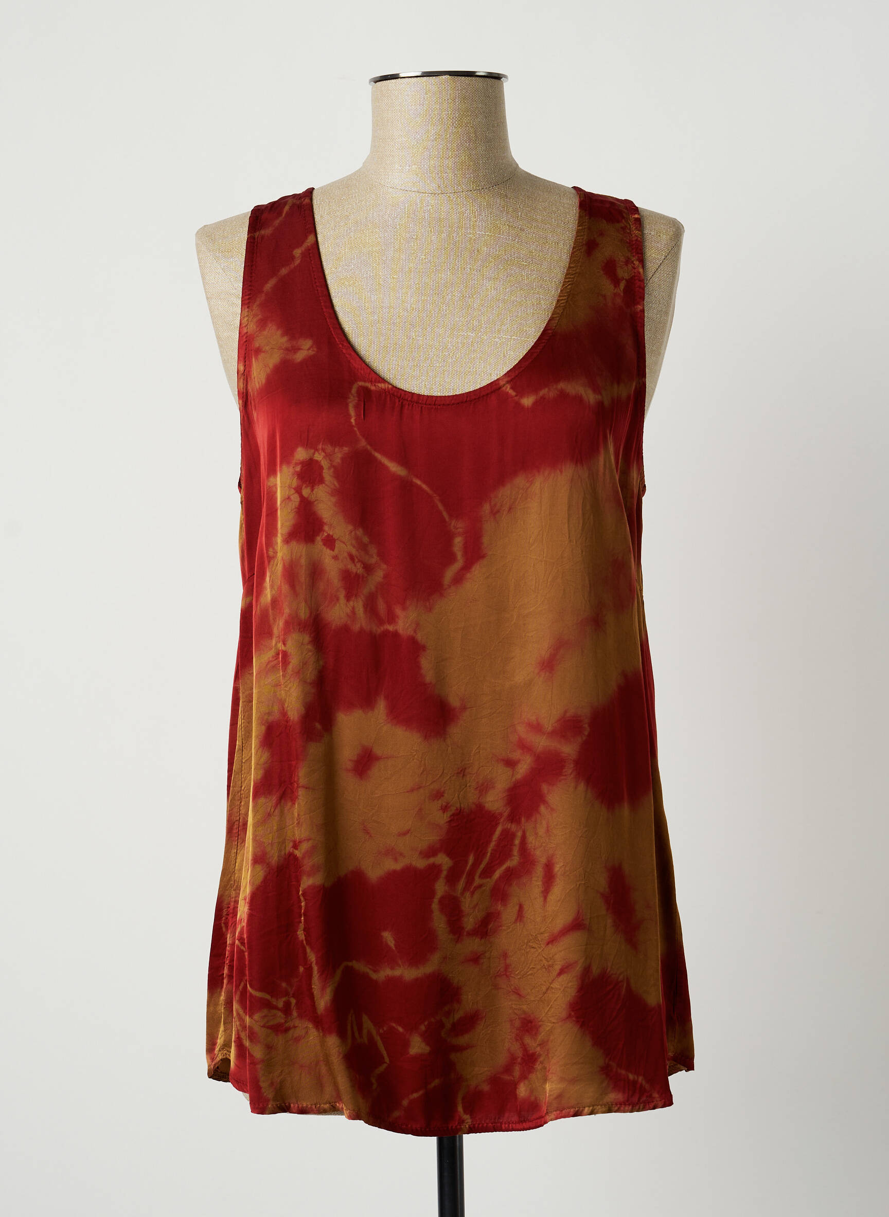 Lauren Vidal Tuniquesansmanche Femme couleur rouge
