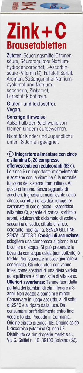 Zink + C Brausetabletten 20 St., 82 g