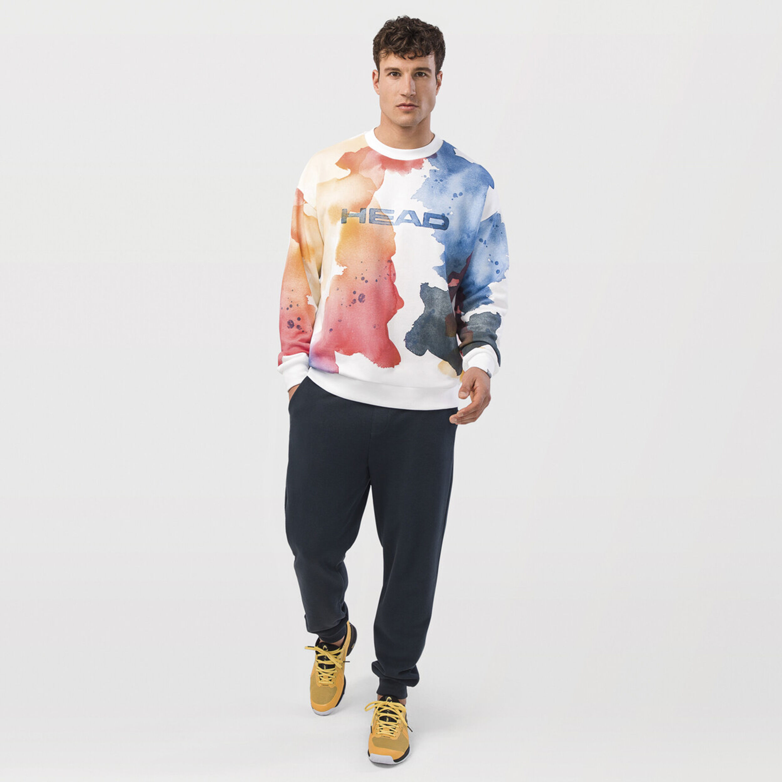 Motion Watercolor Sweatshirt Herren - Mehrfarbig