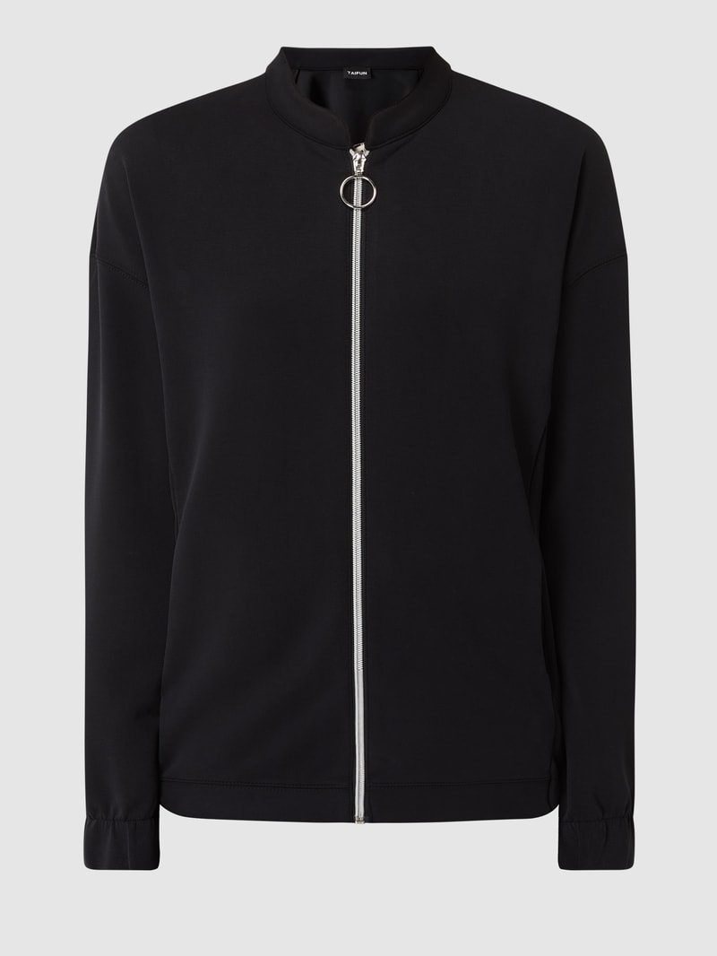 Sweatjacke aus Modalmischung in marineblau