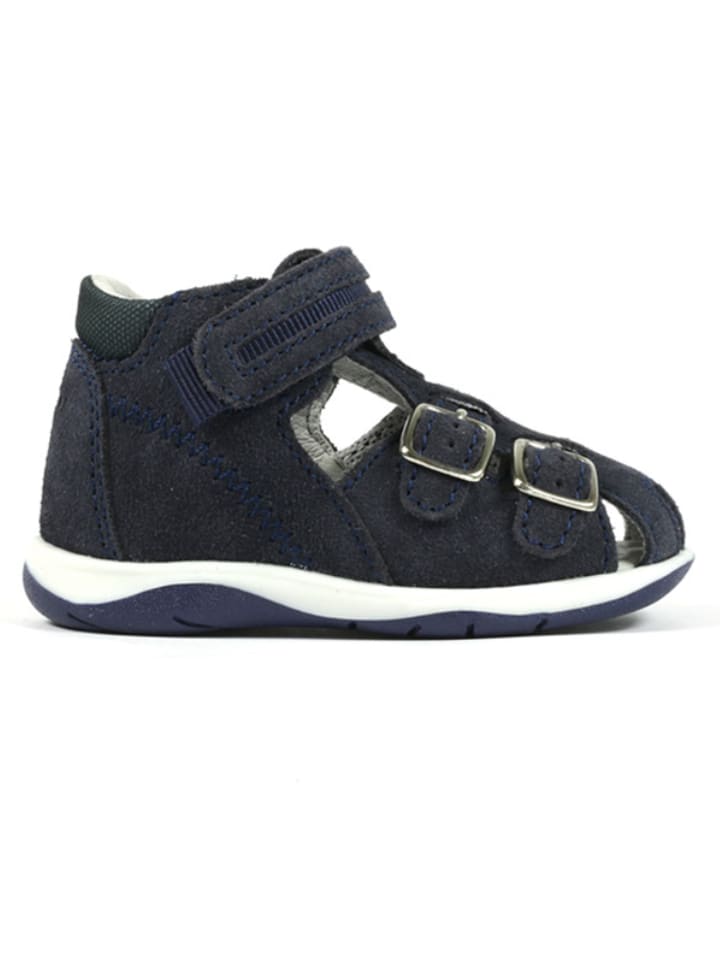 Richter Shoes Leder-Halbsandalen in Dunkelblau günstig kaufen