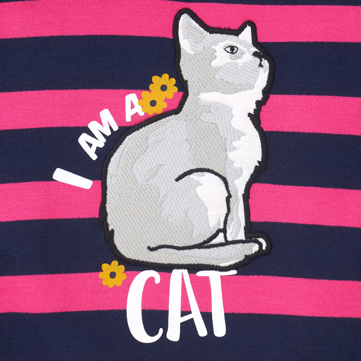 Mädchen Hoodie mit Katzen-Applikation