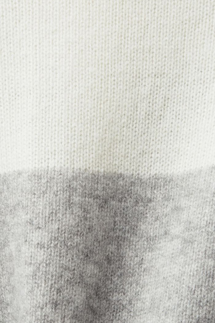 Kaschmirpullover mit Rugbystreifen und Polokragen