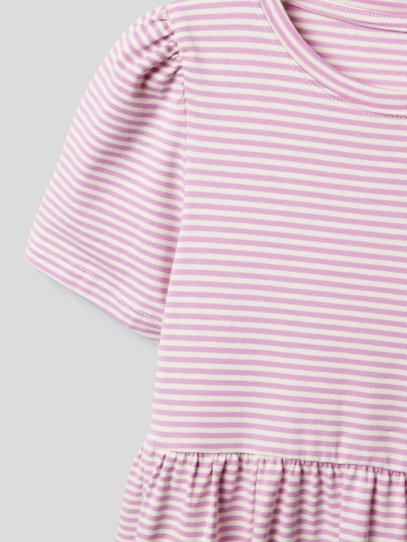Kleid mit Streifenmuster Modell 'FANN' in flieder