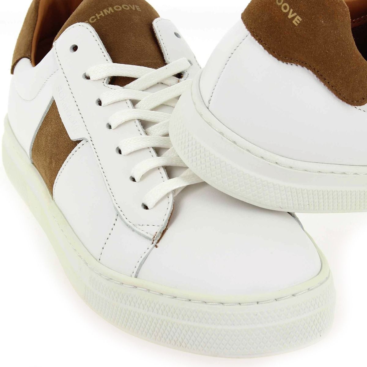 Schmoove  SPARK GANG NAPPA/SUEDE - Blanc cognac