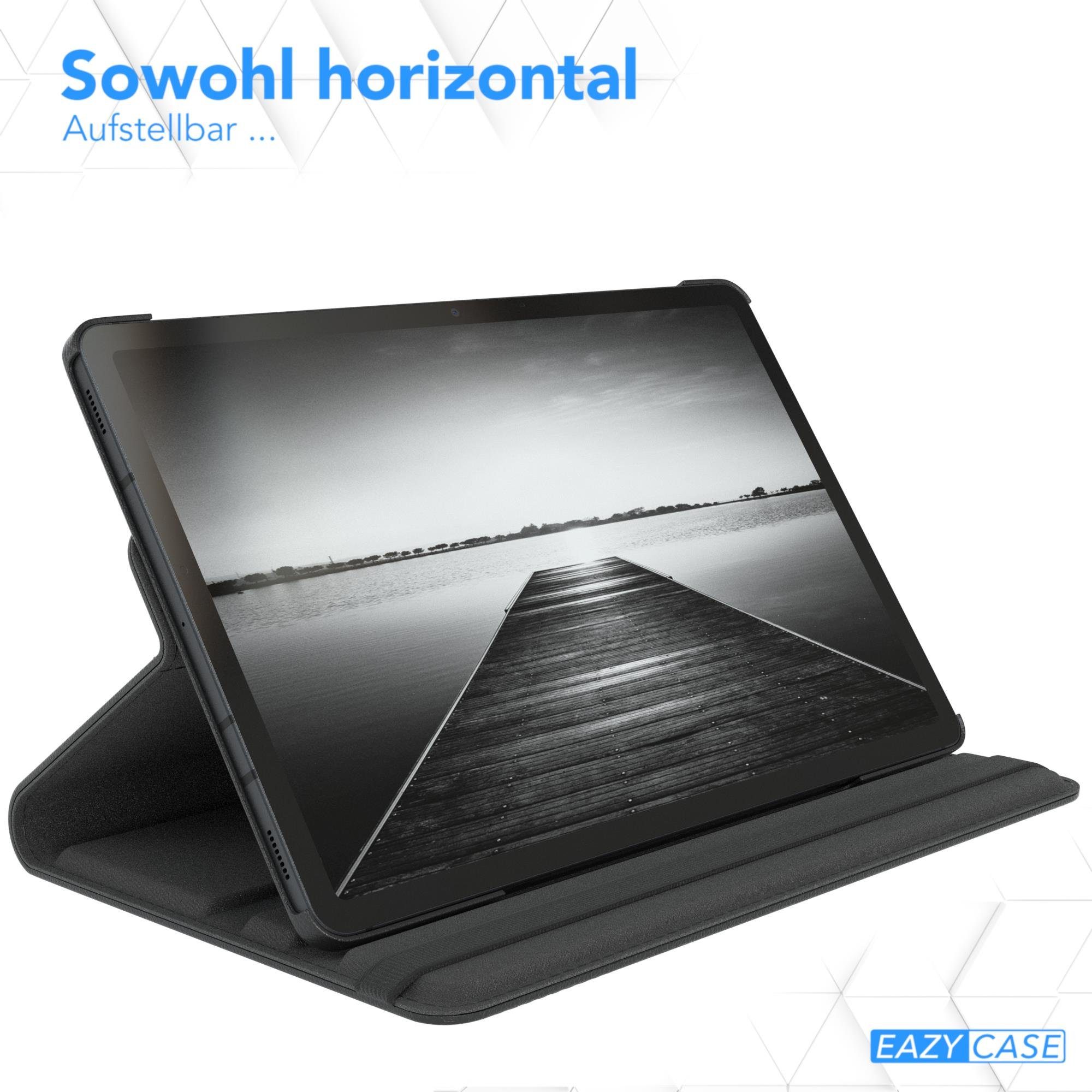 EAZY CASE Tablet-Hülle Rotation Case für Samsung Galaxy Tab S8 / Tab S7 11 Zoll, Hülle 360° drehbar mit Standfunktion Etui Anti-Kratz Tasche Schwarz