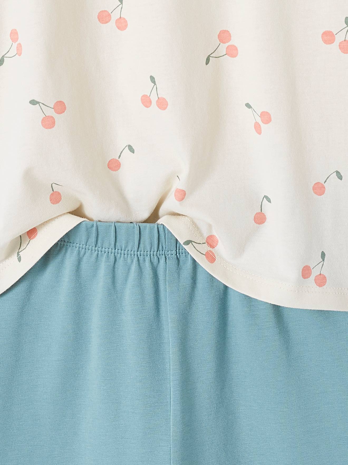 Vertbaudet Mädchen-Set: T-Shirt & Radlerhose Oeko-Tex - smaragdgrün