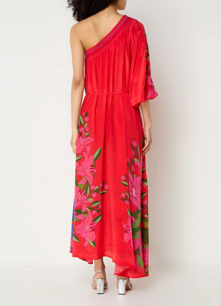 Rochie maxi asimetrică cu imprimeu floral Farm Rio pentru vară