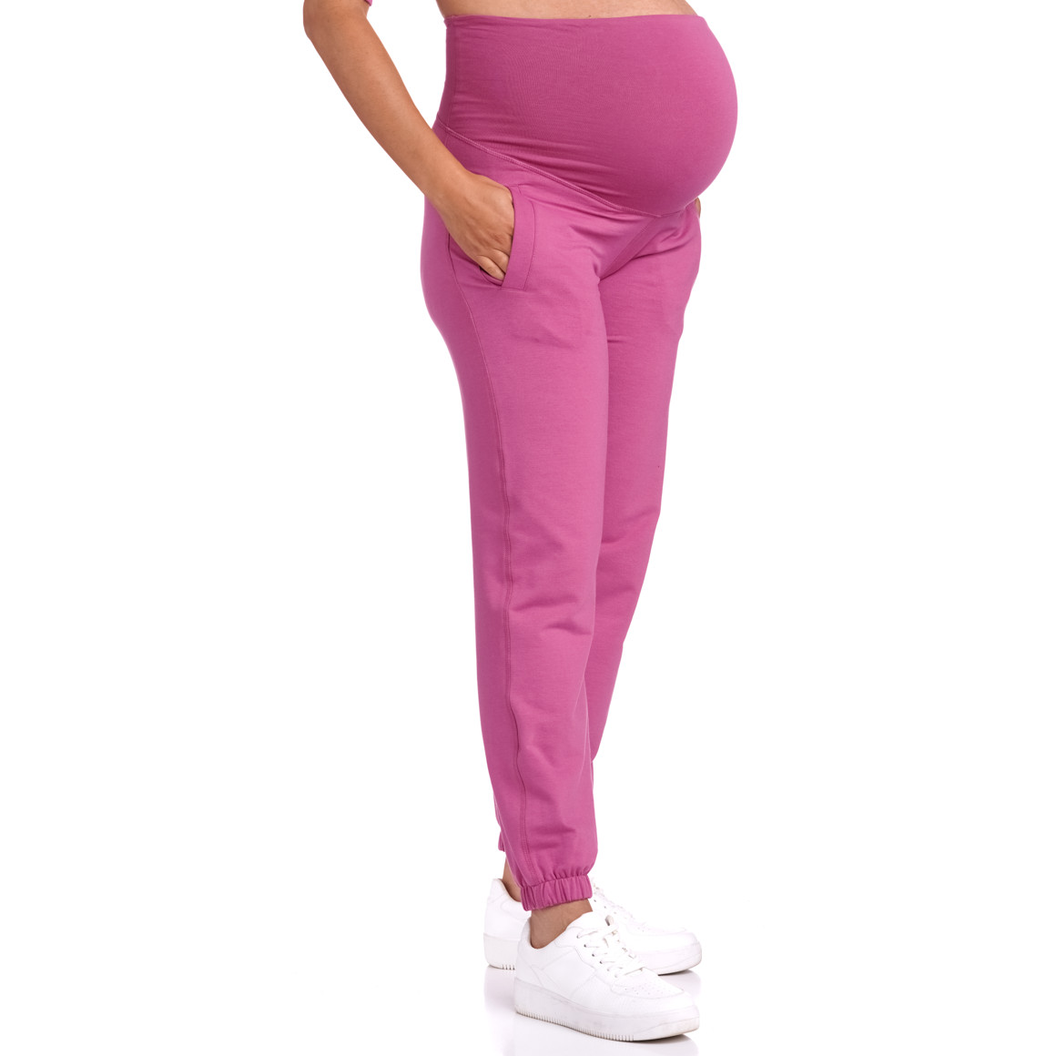 Damen Umstands-Jogginghose mit breitem Bund