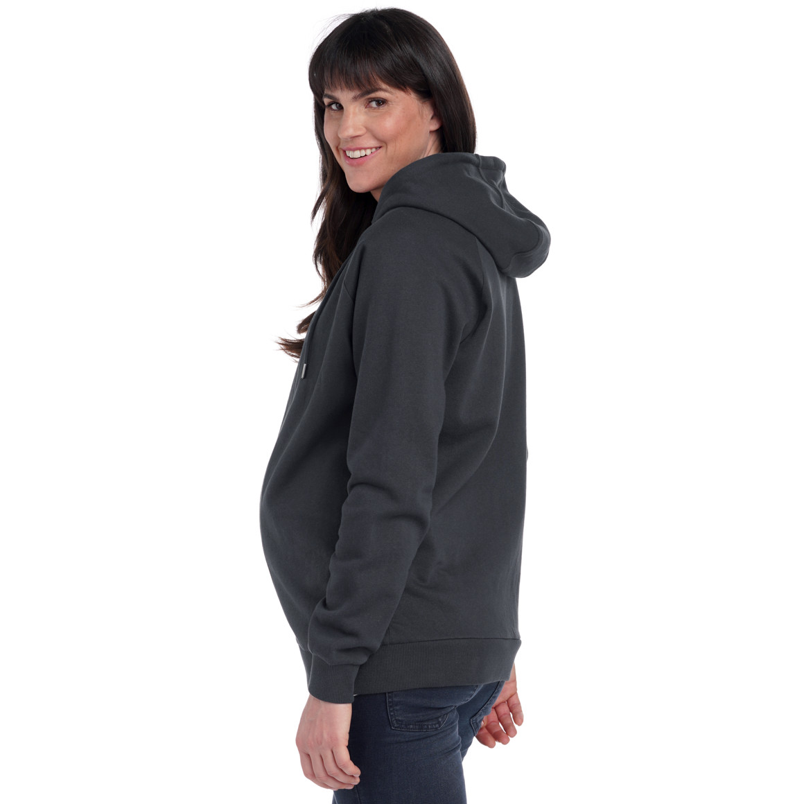 Damen Umstands-Sweatjacke mit Kapuze
