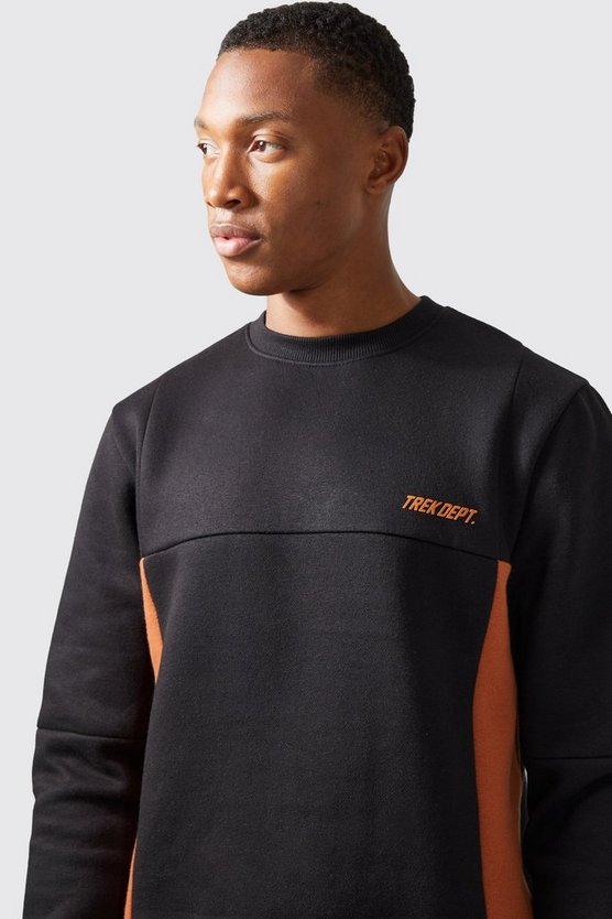 Active Trek Dept Sweatshirt mit Colorblock Naht