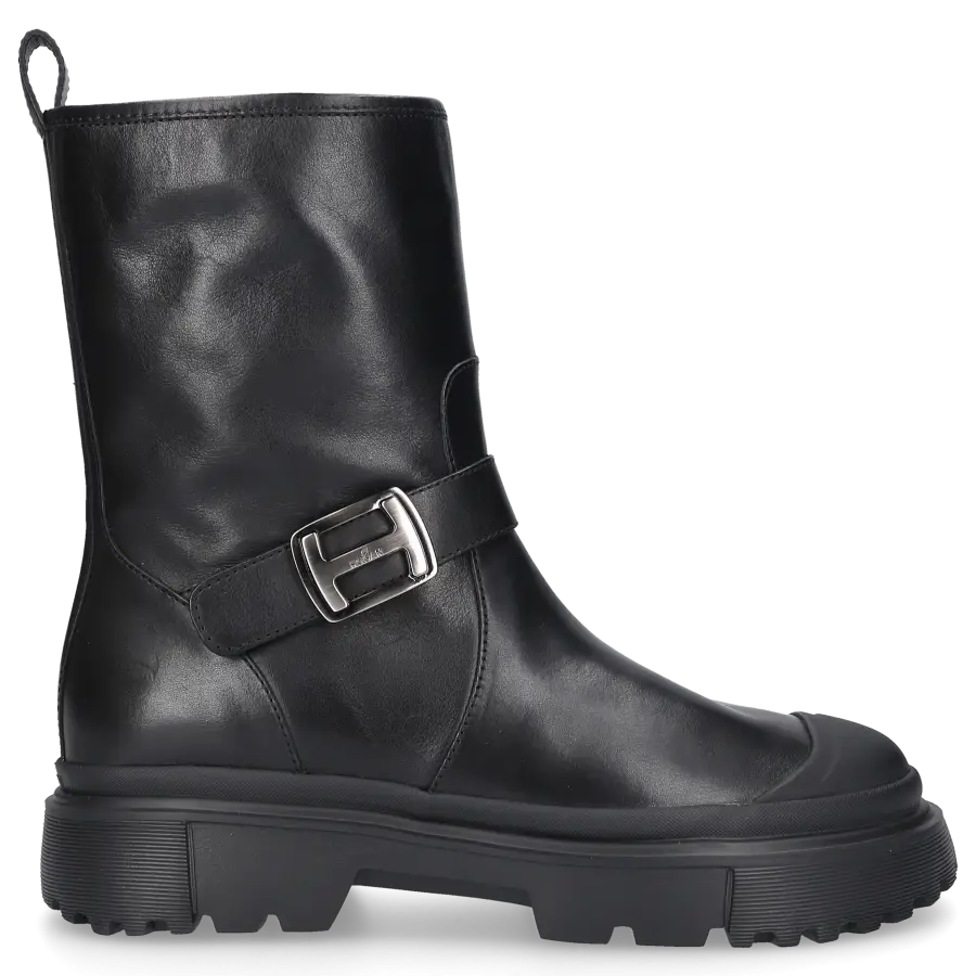 Hogan - Cowboy-/ Bikerstiefeletten H619 Kalbsleder - schwarz