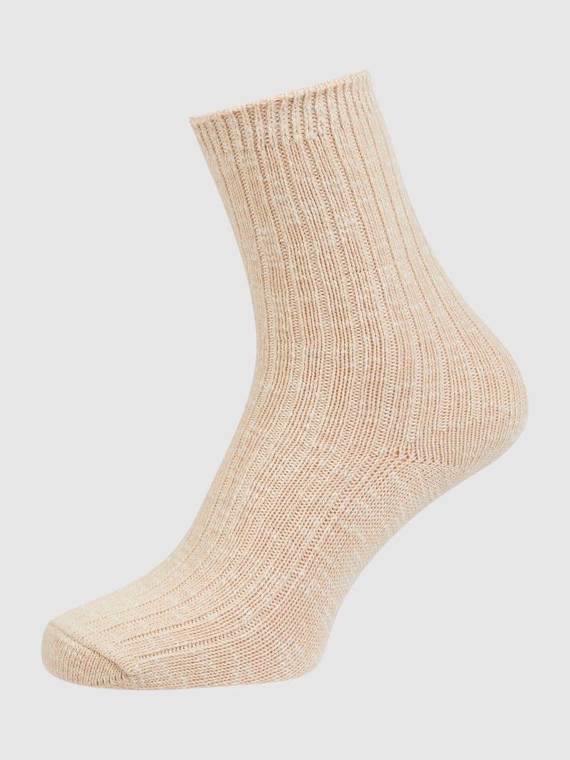 Socken in Melange-Optik in apricot