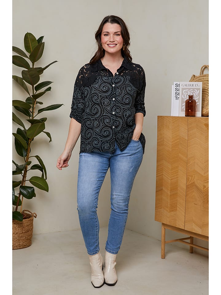 Curvy Lady Hemd in Schwarz günstig kaufen