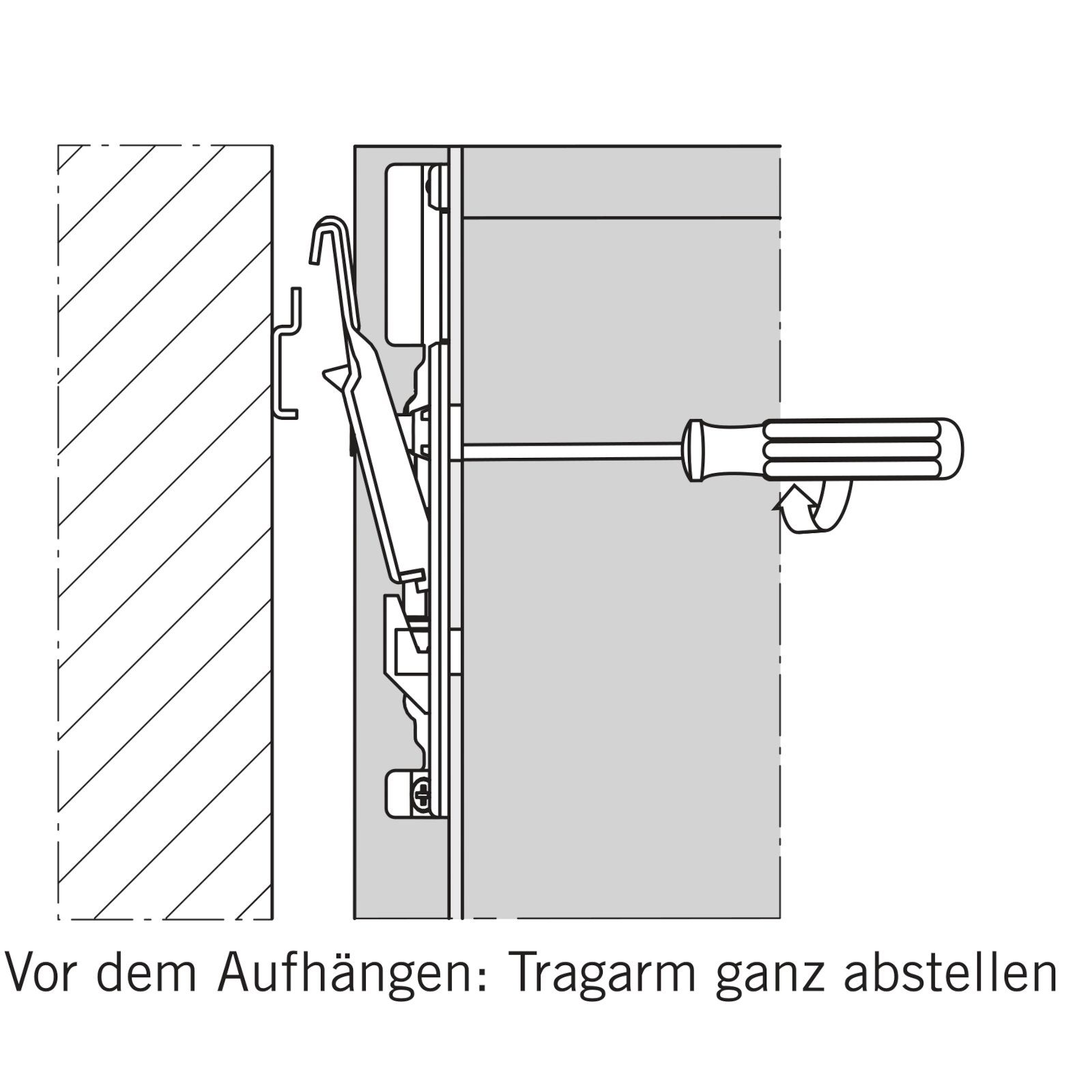 SO-TECH® Montagezubehör verdeckte Schrankaufhänger, verstellbar, Stahl verzinkt, TH6401 Tragkraft/Paar 130 kg mit Aufhängeschiene, 1 Set