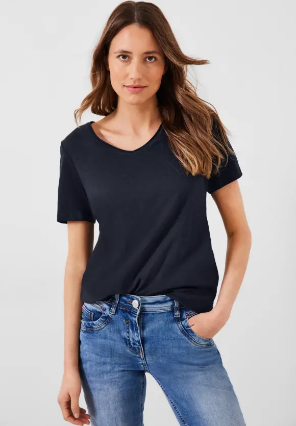 CECIL Basic T-Shirt in Unifarbe