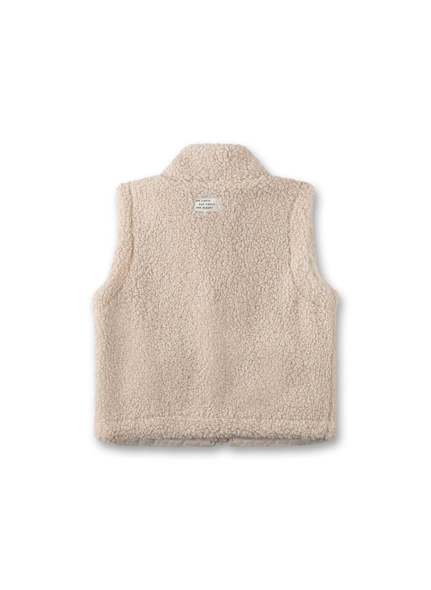 Plüsch-Weste Beige