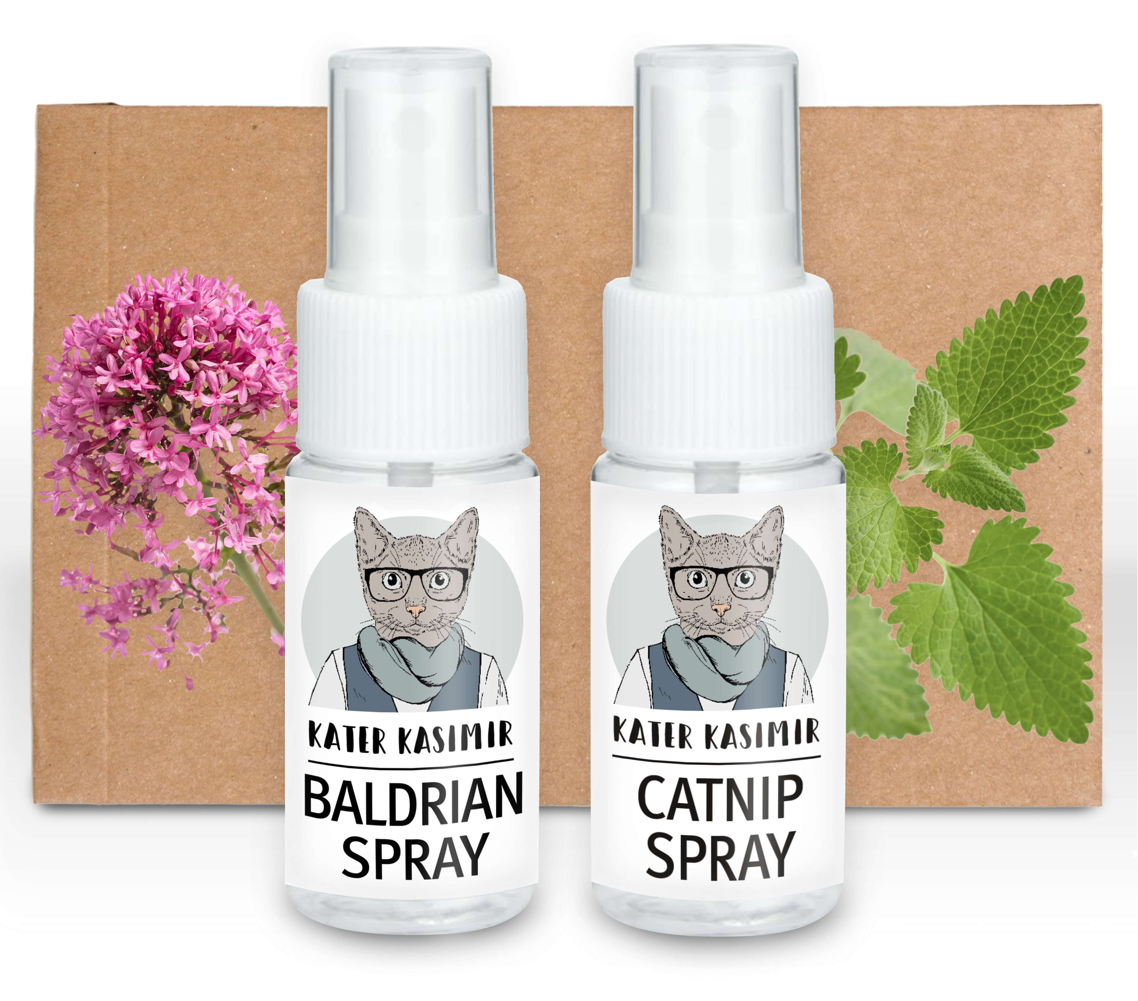 Kater Kasimir Baldrian & Catnipspielzeug Kater Kasimir 2er Set: Katzenminze-Spray und Baldrian-Spray
