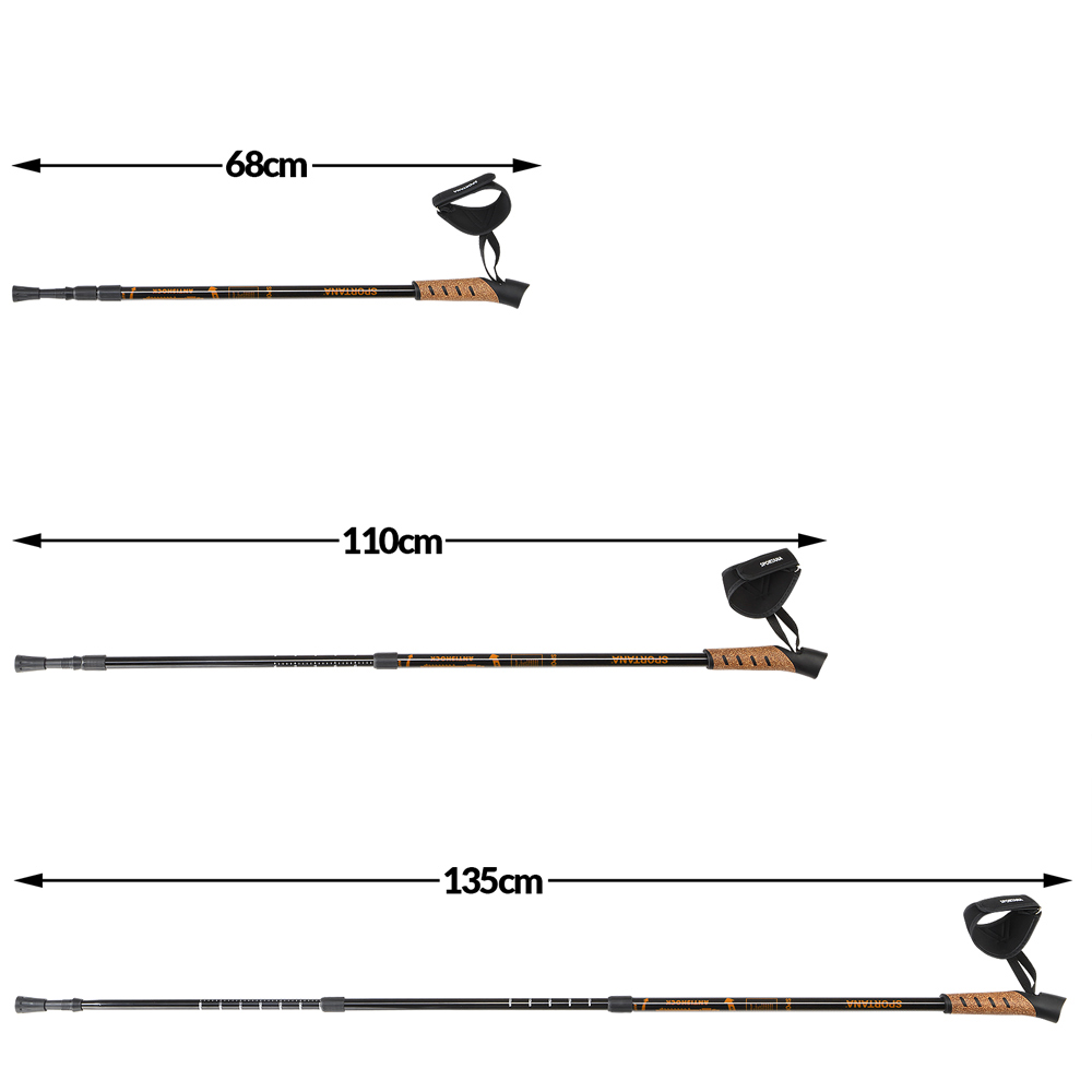 DEUBA Nordic Walking Stöcke 68 – 135cm orange