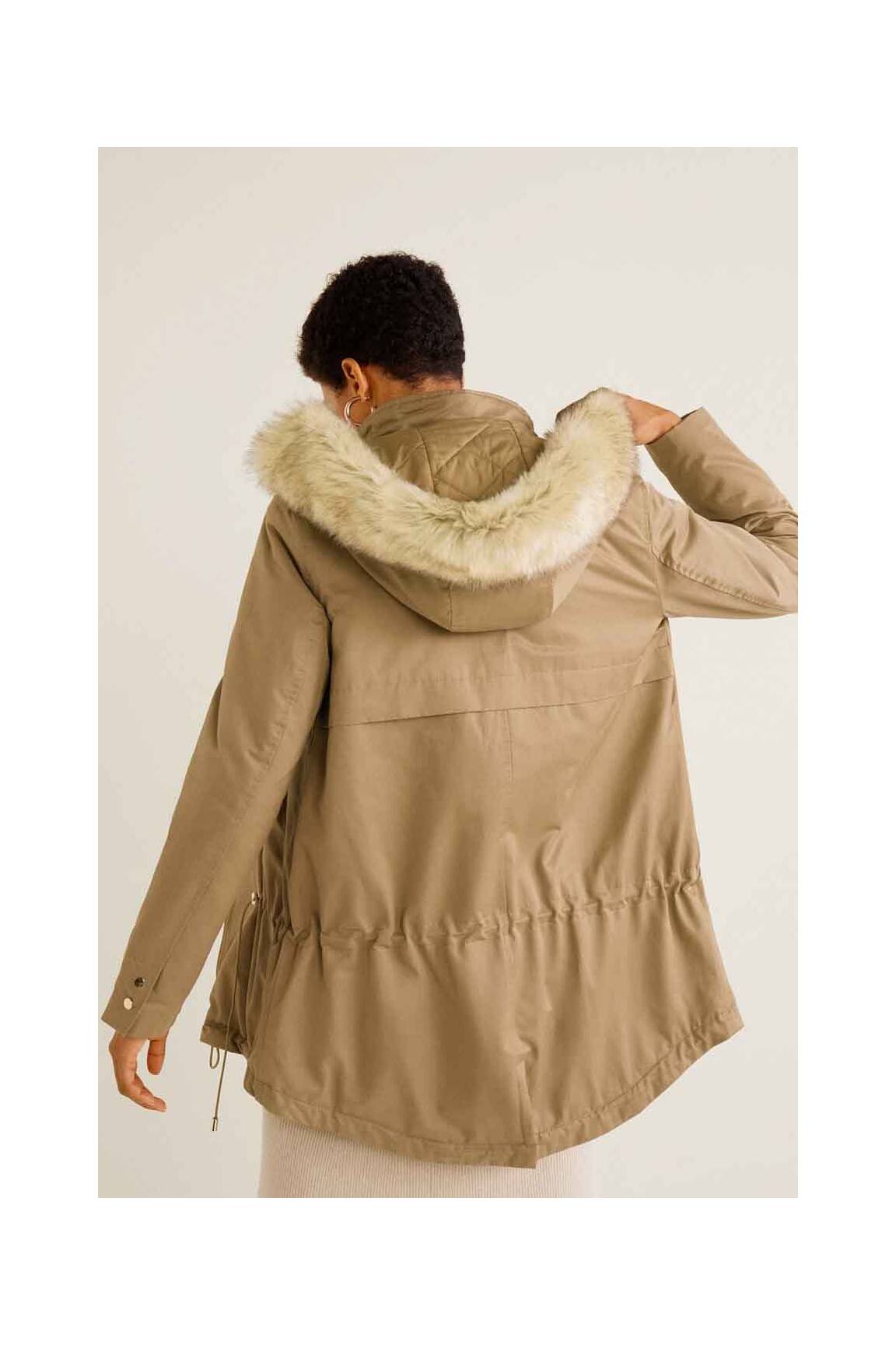 Mango Parkas Femme couleur beige