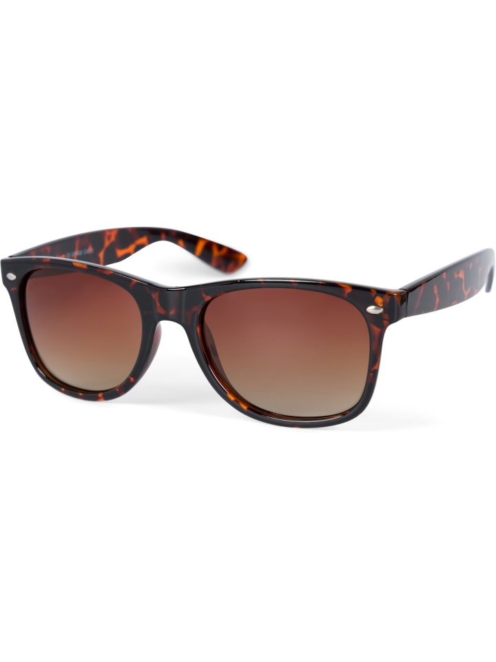styleBREAKER Nerd Sonnenbrille in Braun Demi / Braun Verlauf günstig kaufen onesize