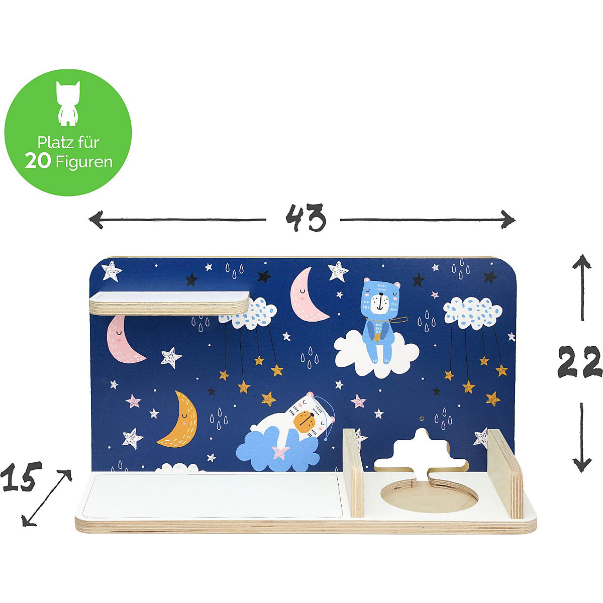 Regal für Musikbox Bedtime story, klein - geeignet für Toniebox