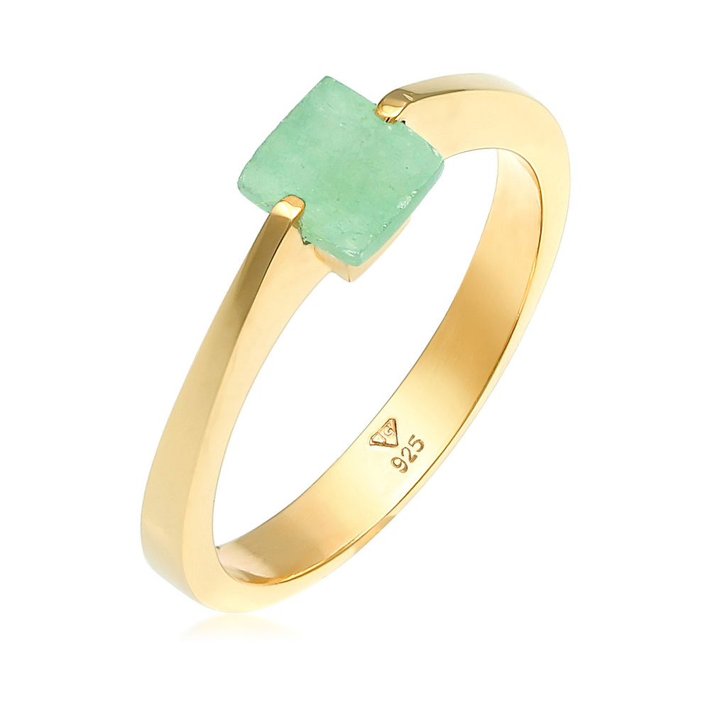 Elli PREMIUM Elli PREMIUM Bague Femmes Classique Pyramide Élégante avec Pierre Précieuse de Ja Bague