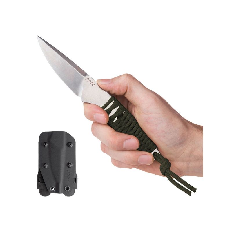 ANV Knives P100 Stonewash Olive Paracord ANVP100-004