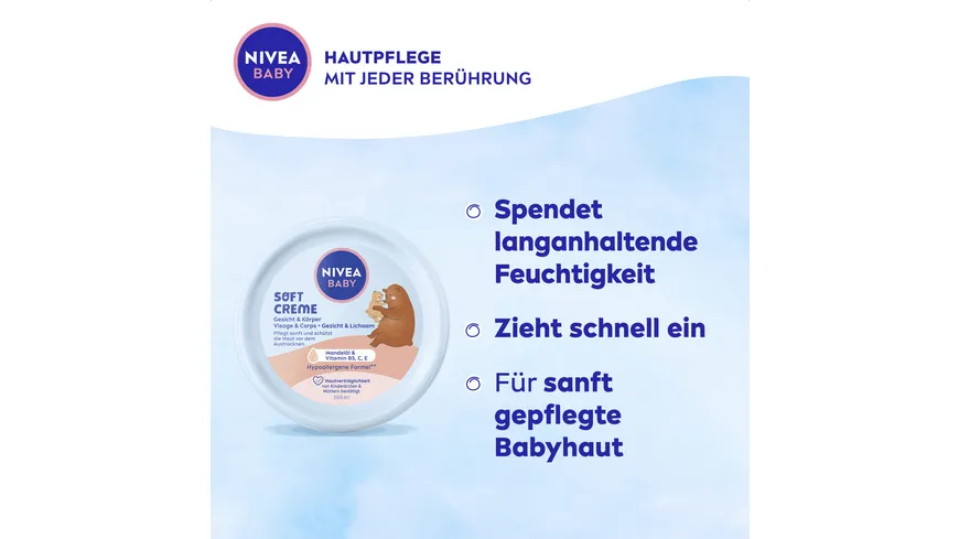 Nivea Baby Soft Creme Gesicht & Körper 200 ml