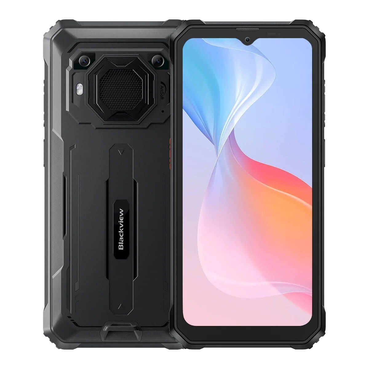 blackview BV6200Pro Schwarz Outdoor Handy (16,66 cm/6,56 Zoll, 8 GB Speicherplatz, 13 MP Kamera, 13000mAh Akku, Helio P35 Octa Core, 98dB Lautsprecher, Baustellenhandy)