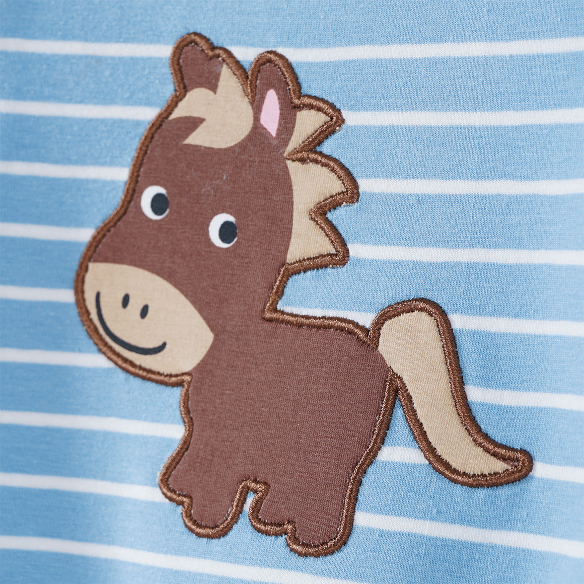 Baby Langarmshirt mit Pferde-Applikation