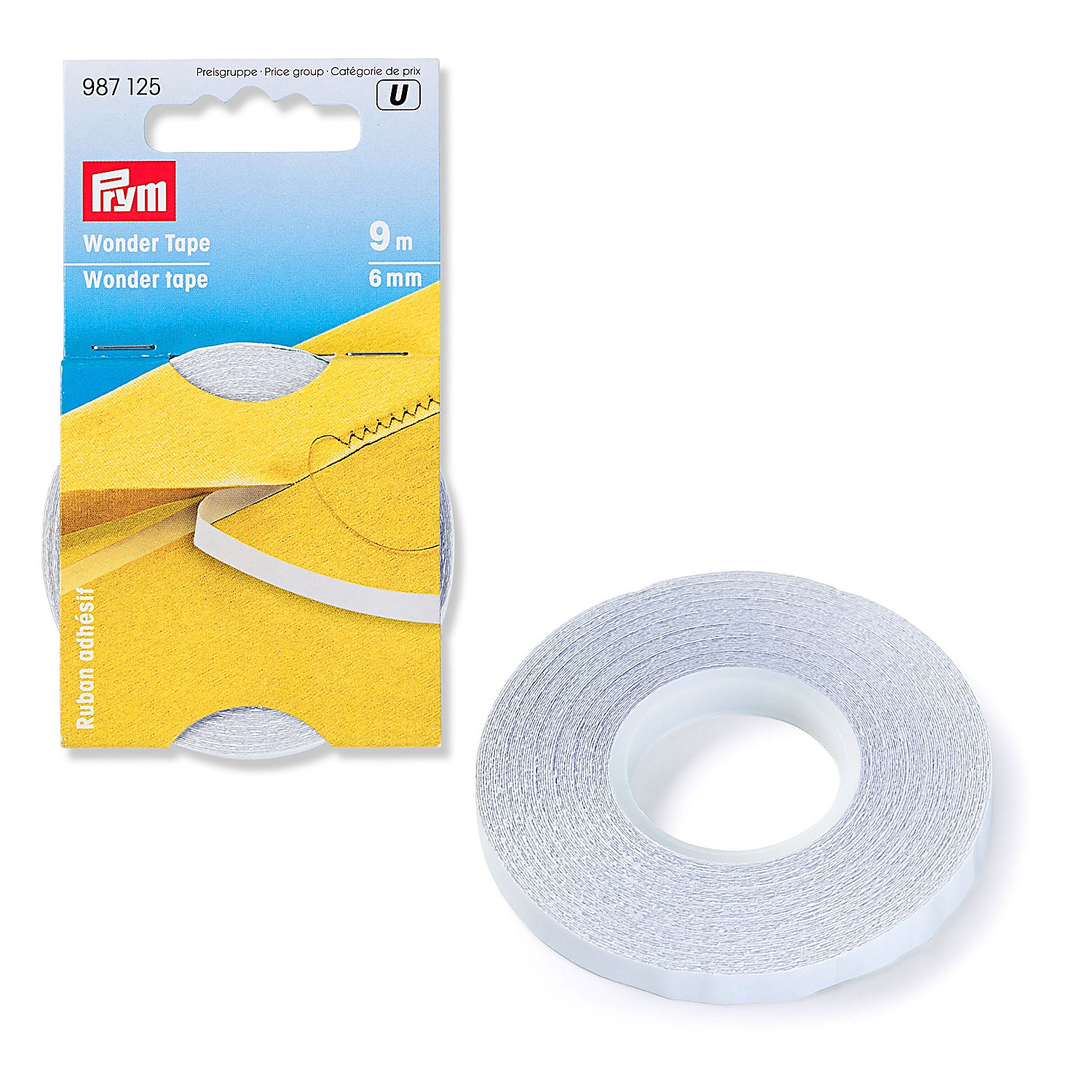 Prym Wonder Tape, selbstklebend, wasserlöslich, Breite: 6 mm, Länge: 9 m