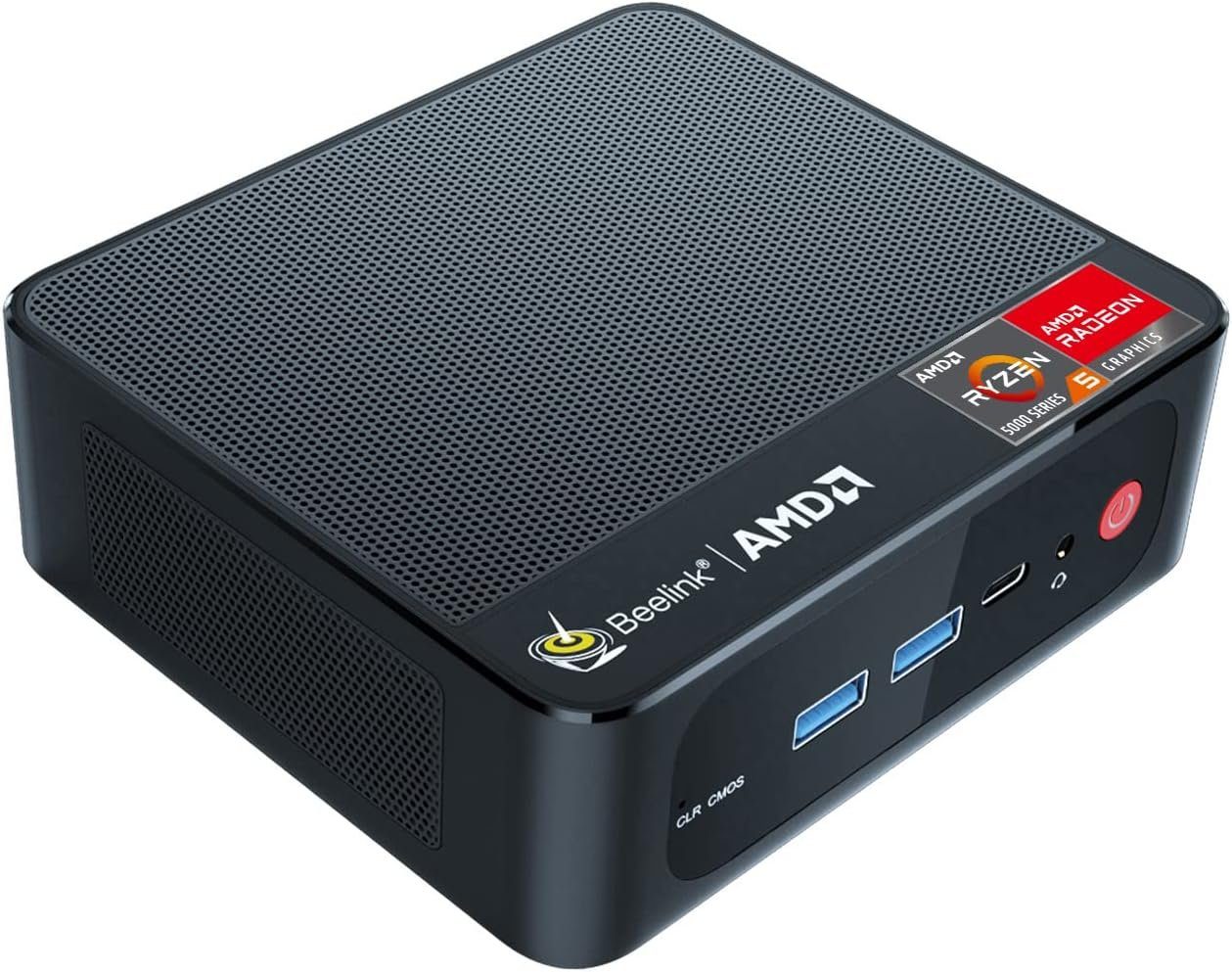 Beelink Mini-PC (AMD Ryzen 5 5560U, 16 GB RAM, 1000 GB HDD, SER5 Mini PC Ryzen NVME 4K@60Hz Triple Display)