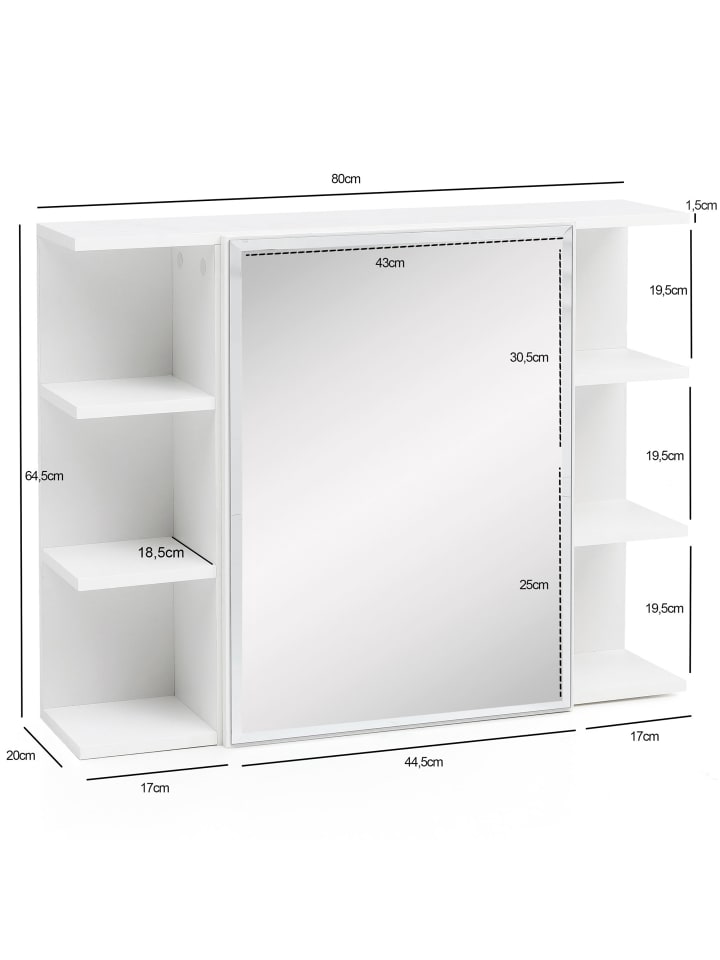 KADIMA DESIGN Hängeschrank WL5.754 80x64,5x20cm Spanplatte Spiegelschrank günstig kaufen onesize
