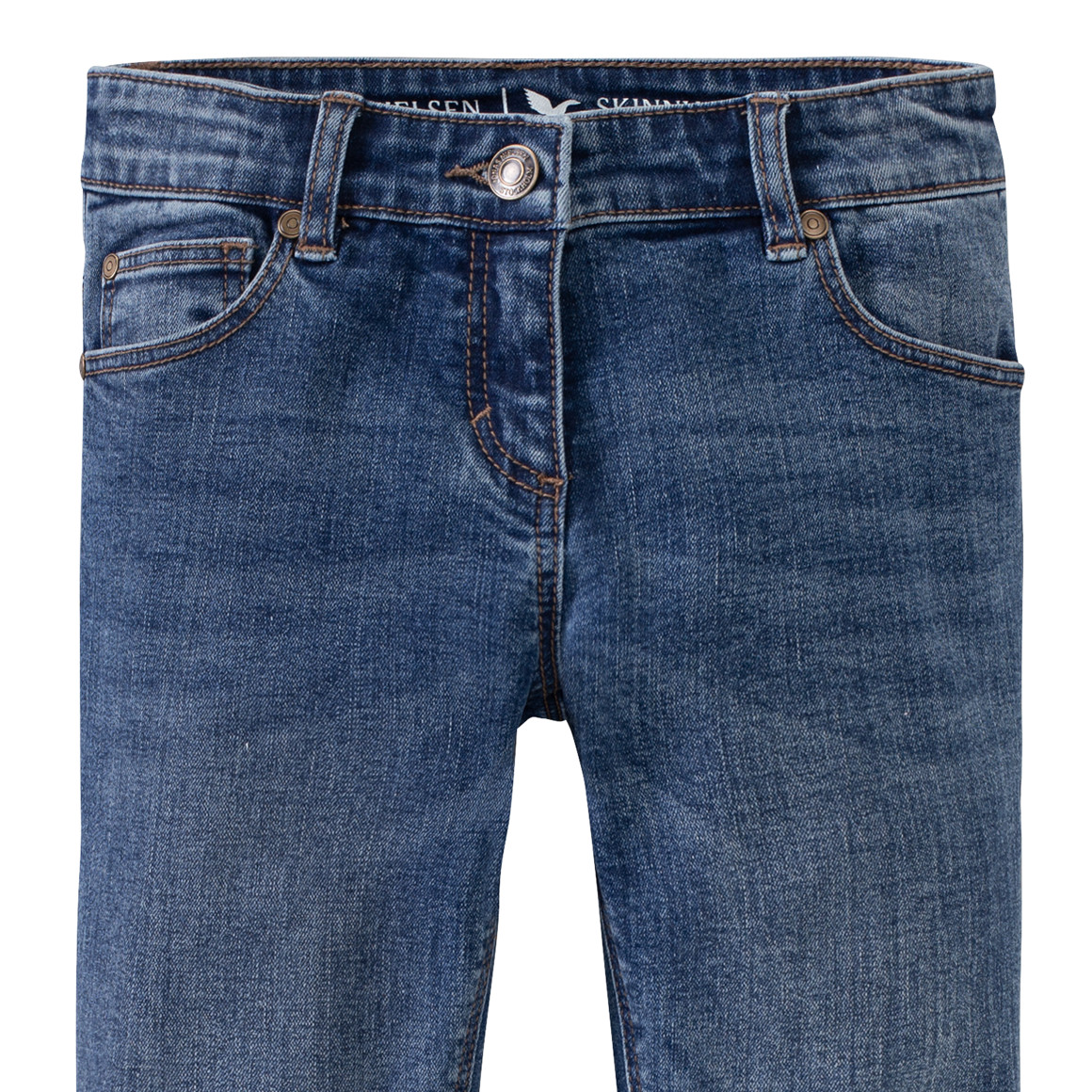 Mädchen Skinny-Jeans mit Used-Waschung