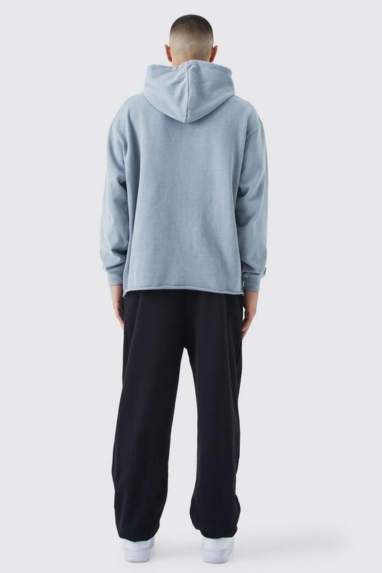 Oversize Limited Hoodie mit rohem Saum