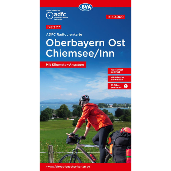ADFC-RADTOURENKARTE 27 OBERBAYERN OST / CHIEMSEE / INN - Fahrradkarte