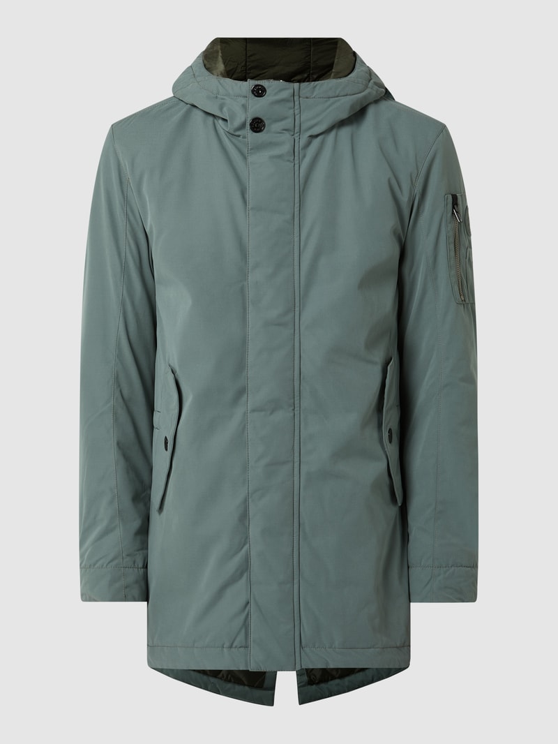 Parka mit Wattierung in petrol