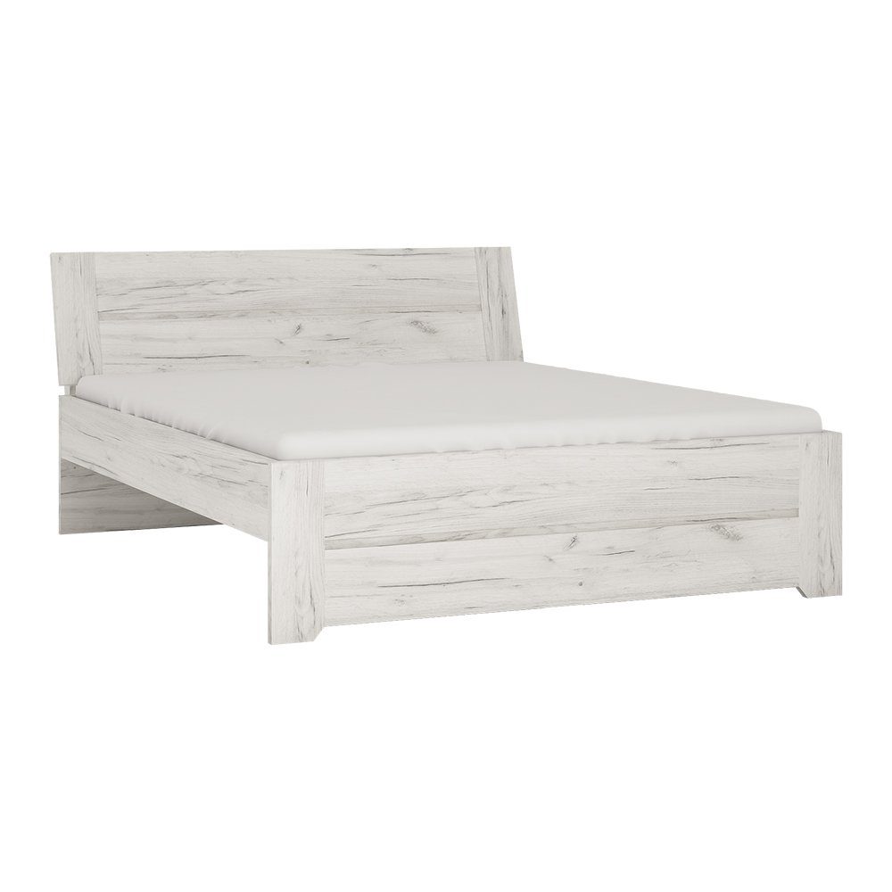 Lomadox Schlafzimmer-Set AMANTEA-129, (Spar-Set, 6-St), mit Bett 140x200cm, Craft Eiche weiß