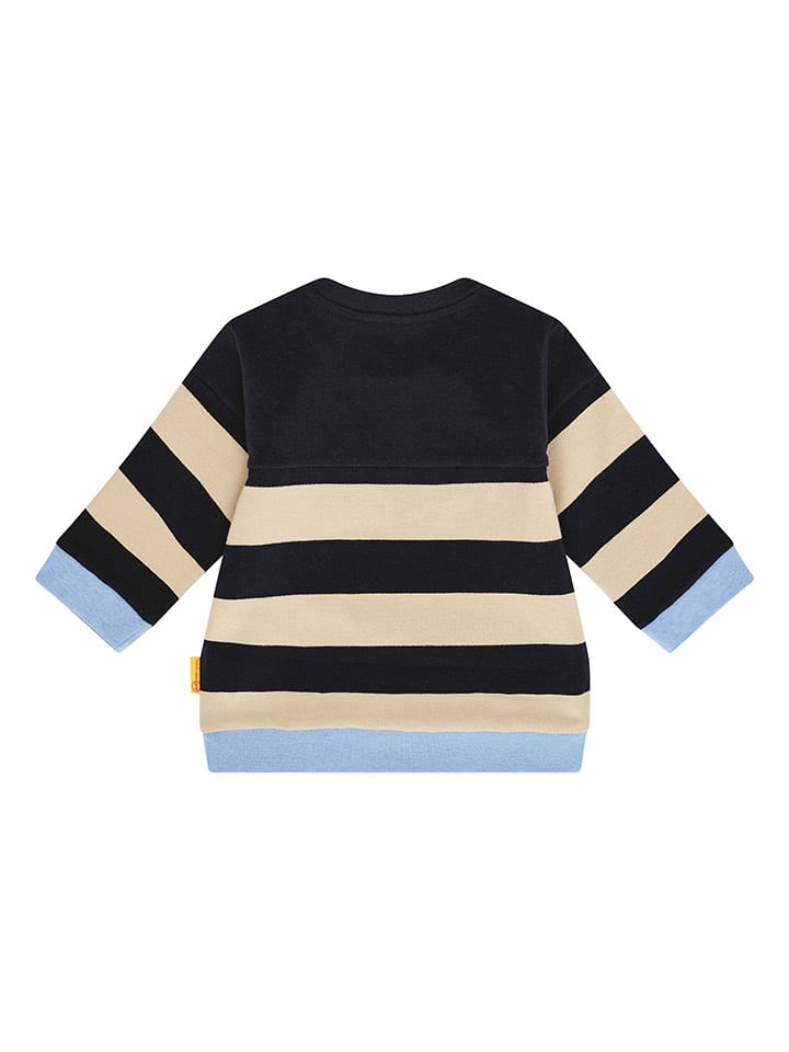 Steiff Sweatshirt in Schwarz/ Beige/ Hellblau günstig kaufen